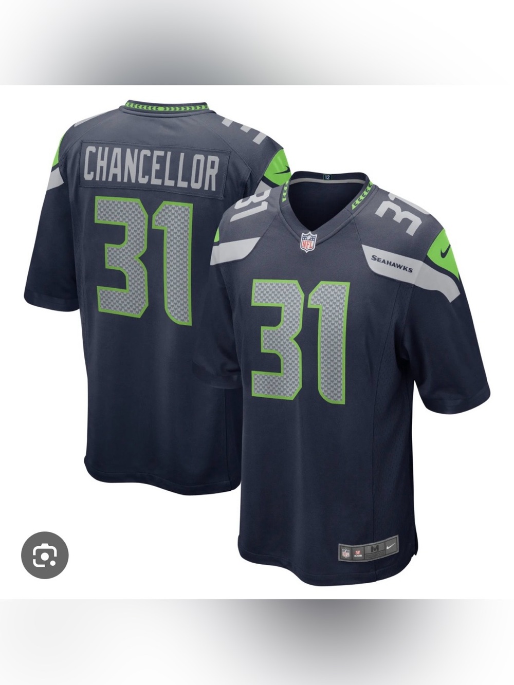 Mens NFL Seattle Seahawks Kam Chancellor Navy Blue Jersey #31